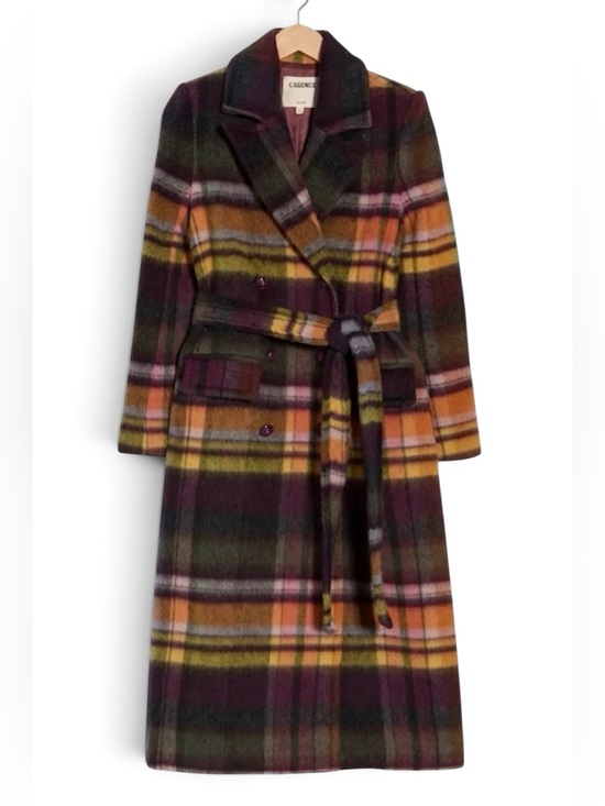 L'AGENCE Jackets & Blazers - 🔴SALE🔴 L'AGENCE Olina Plaid Wool Trench Coat Belted Double Breasted Italian